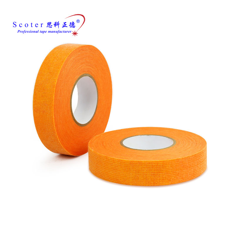 Factory wholesale wire harness winding tape for noise reduction flame retardant anti-aging orange flannel automotive wire harness tape