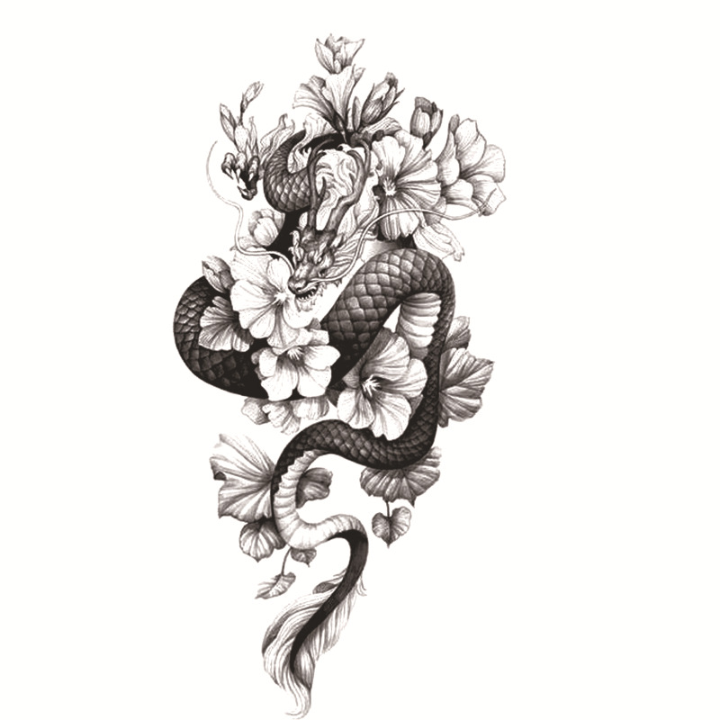 Picture of Small full arm flower arm bronzing glitter luminous painted tattoo stickers cross-border creative funny tattoo stickers manufacturers wholesale