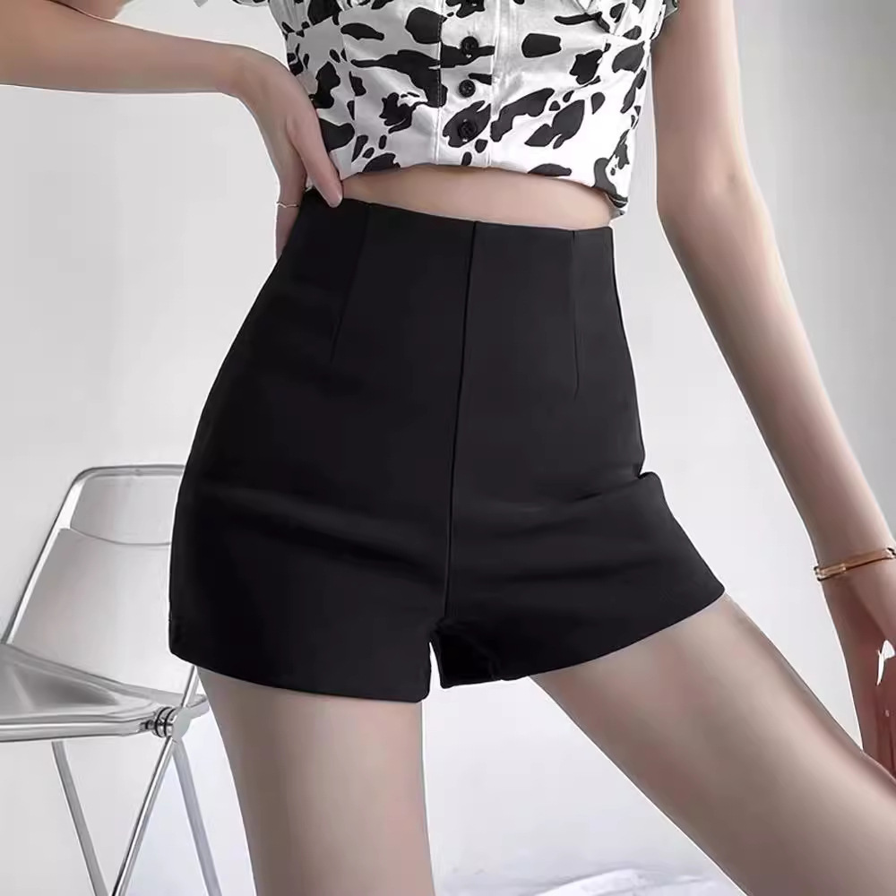 Suitable for hip thigh thick tight suit shorts women's 2023 plus size high waist bottoming outer wear pants hip hot pants