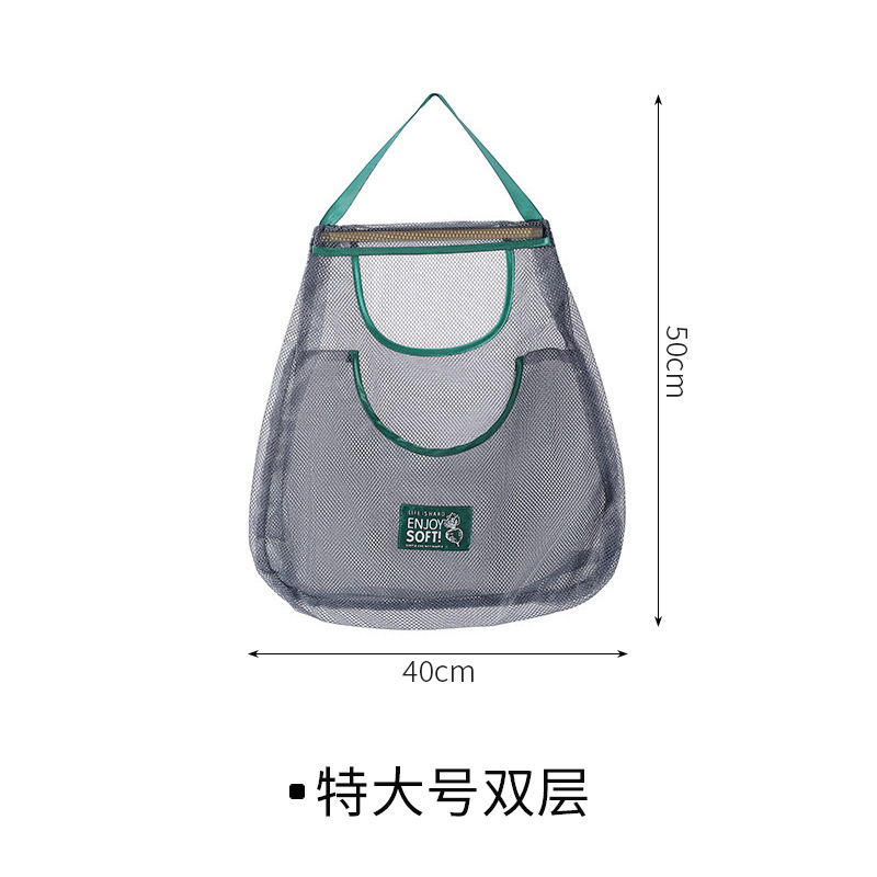 Picture of Fruit and Vegetable Ginger Garlic Hanging Bag Kitchen Storage Bag Moisture-proof Hanging Bag Net Bag Hanging Bag Wall Hanging Hollow Breathable Storage Artifact