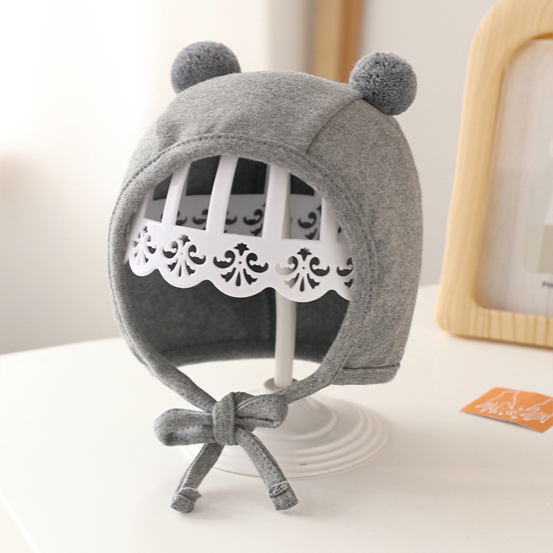 Picture of Baby Hat Spring and Autumn Baby Cute Super Cute Autumn and Winter Baby Ear Protection Newborn Female Baby Fetal Hat Boy