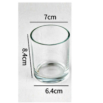 Picture of Wholesale DIY Flameless Scented Candle Cups Empty Colored Glass Jars Transparent Sprayable Glass Bottles with Screen-Printed Text