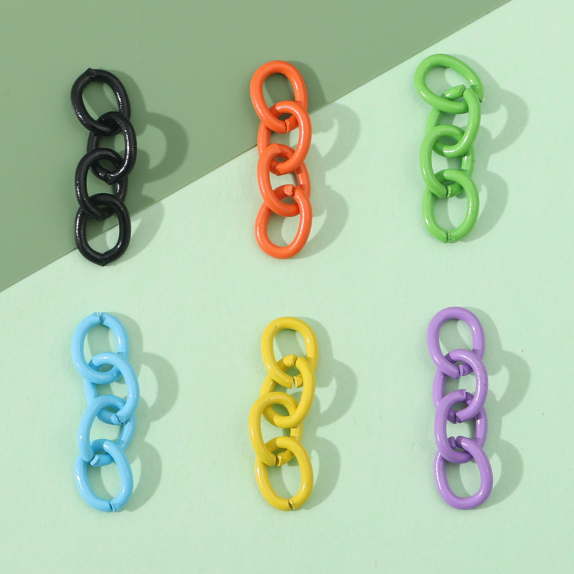 Picture of AliExpress color iron paint 4 section chain extended chain tail chain bag small pendant ring accessories handmade DIY materials