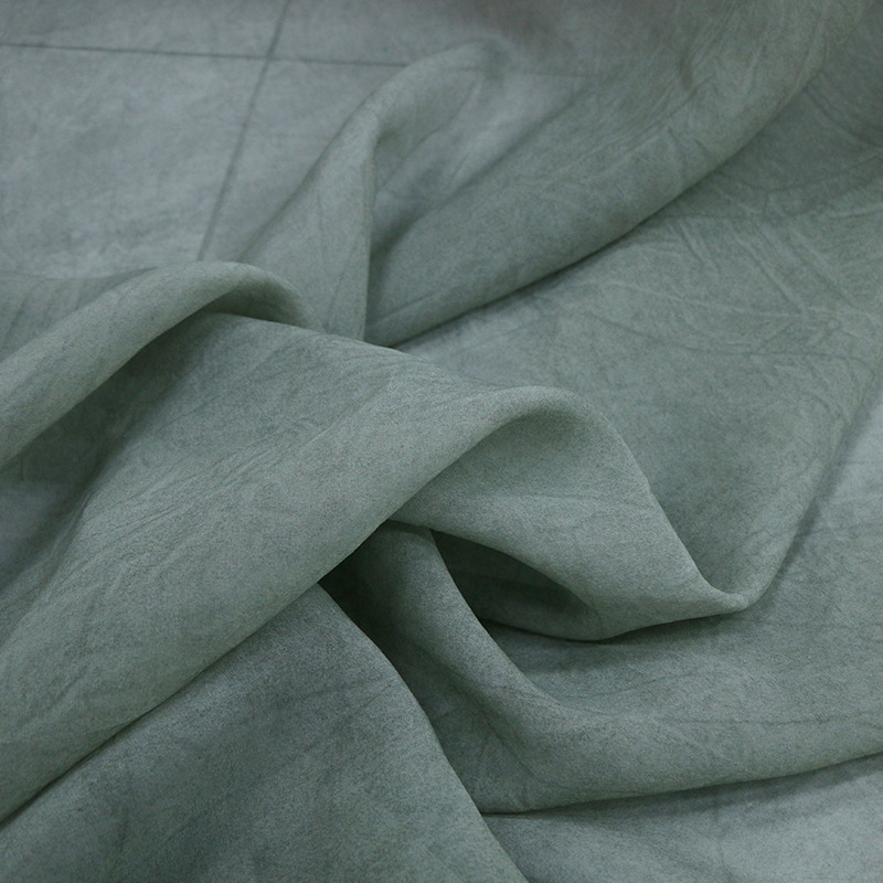 Picture of 10mm Georgette Full Score Silk Fabric Hand-fried Color Texture Mottled Light and Slightly Straight Wide Dirty Dyed Fabric