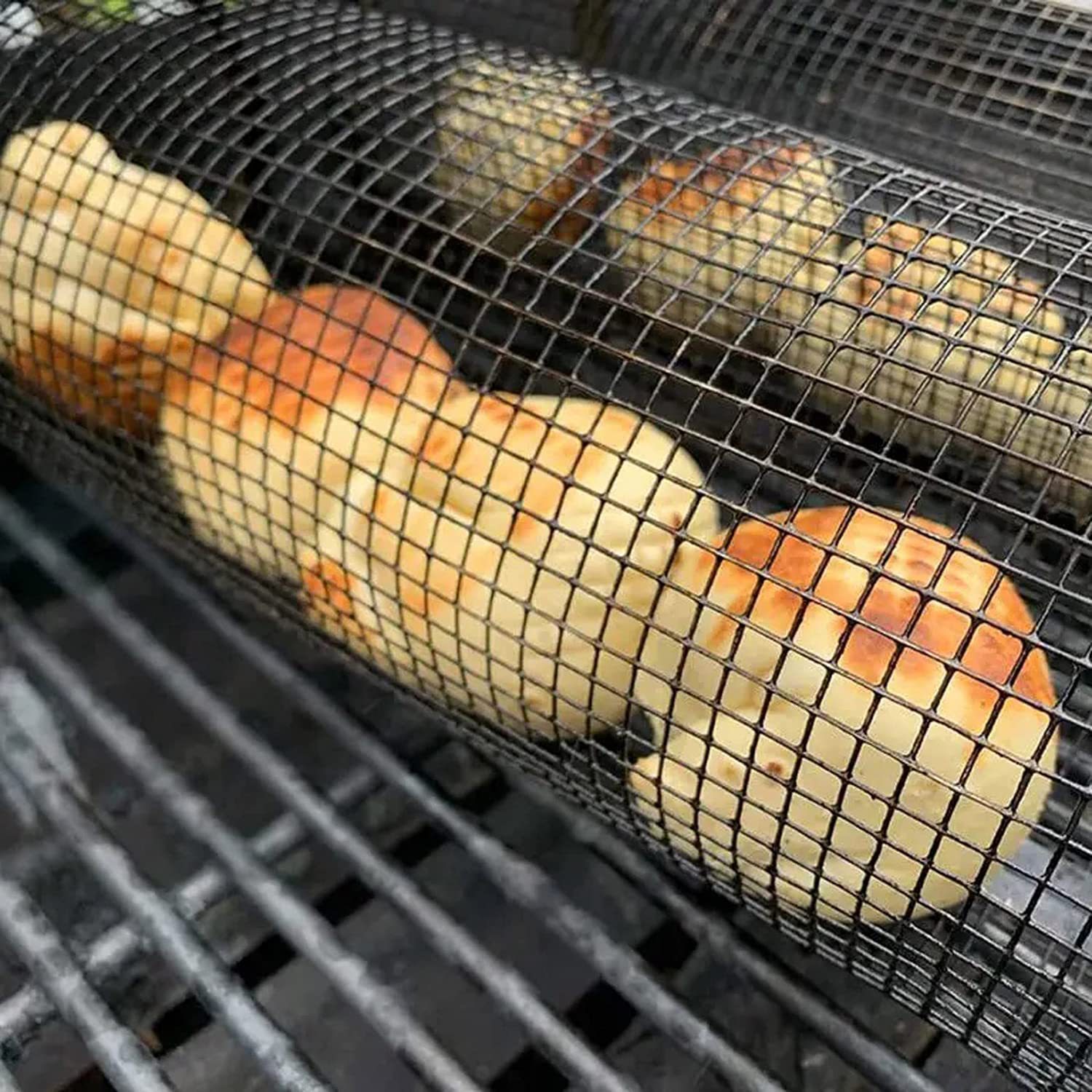 Picture of BBQ Stainless Steel Smoked Mesh Barbecue Barbecue Barbecue Barrel Cylindrical Round Modern Simple Superior Products
