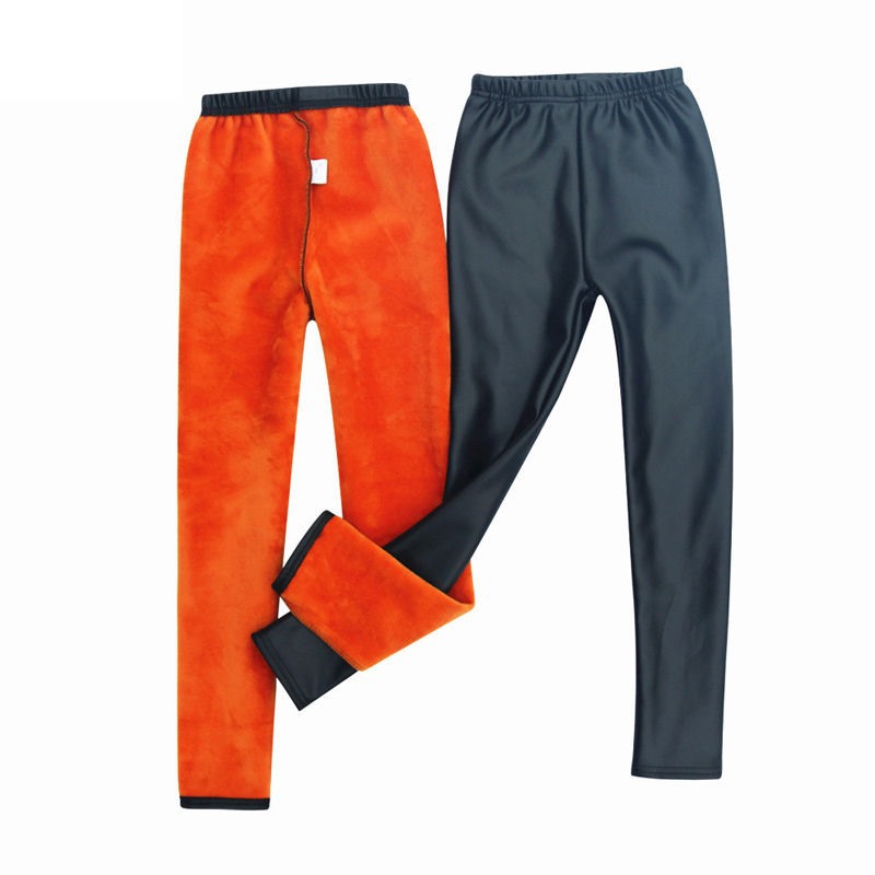 Picture of Spring and autumn girls leggings plus velvet imitation leather pants girls thin leather pants children pants wholesale