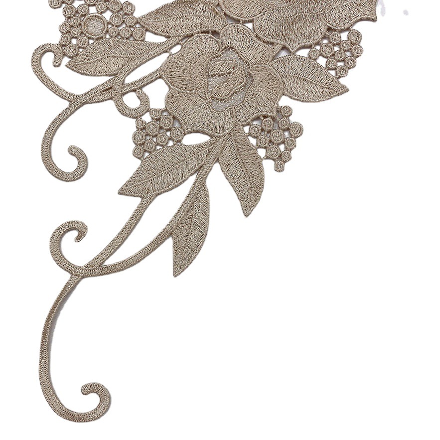 Hollow Lace Flower Embroidery Decorative Collar DIY apricot Lace Sewing Garment Accessories Cuff Cuff Cuff Collar Flower