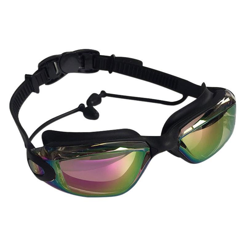 in stock 2025 new swimming goggles wholesale adult anti-fog plating swimming glasses waterproof silicone swimming goggles suit
