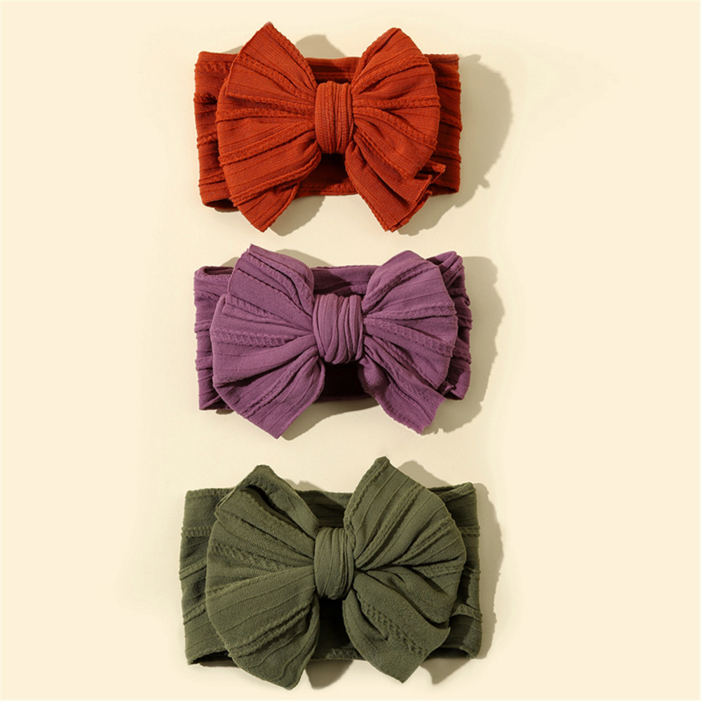Picture of Baby Hair Band Children's Jacquard Super Stretch Headband Baby Nylon Fabric Bow Hair Accessories Set