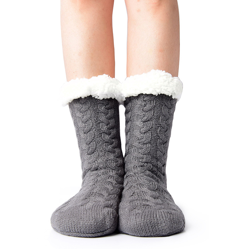 Picture of Floor Socks winter plus velvet padded warm month Slipper Socks slippers adult home Socks