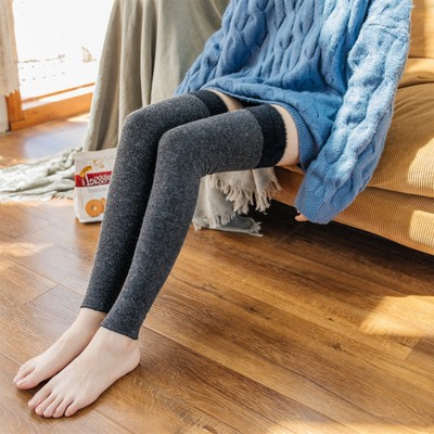 Picture of Factory wholesale Japanese women's knee pads warm long tube pile socks autumn and winter mixed rabbit wool long leg knee socks