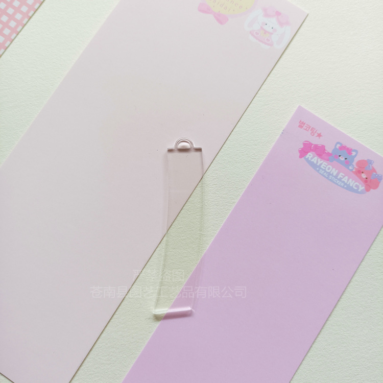 Picture of Cross-border transparent acrylic chip goo card DIY goo plate handmade keychain pendant organic glass blank embryo round