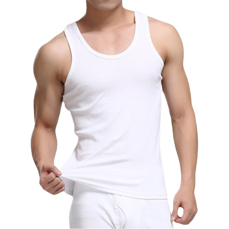 2025 Spring and Summer Pure Cotton Men's Vest Sports Vest Men's Casual Vest Pure Cotton Men's Base Vest