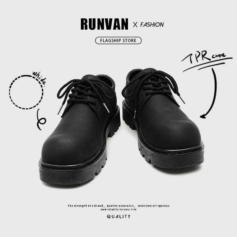 Picture of Daifa Autumn New Fashionable Big Head Derby Shoes Men's Thick Sole Elevated Leather Shoes Simple Retro Casual Shoes British Style
