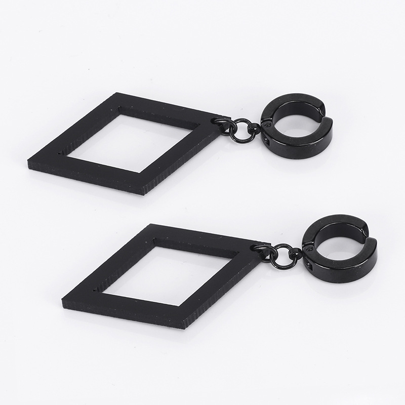 Picture of Main Shengda idolish7 Thousand yuki Ear Clip Folding Hat Thousand Dou cos Earrings Earrings Accessories Black Titanium Steel