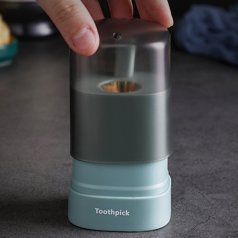 Picture of Press type automatic toothpick container creative automatic pop-up restaurant portable toothpick container dustproof storage toothpick box