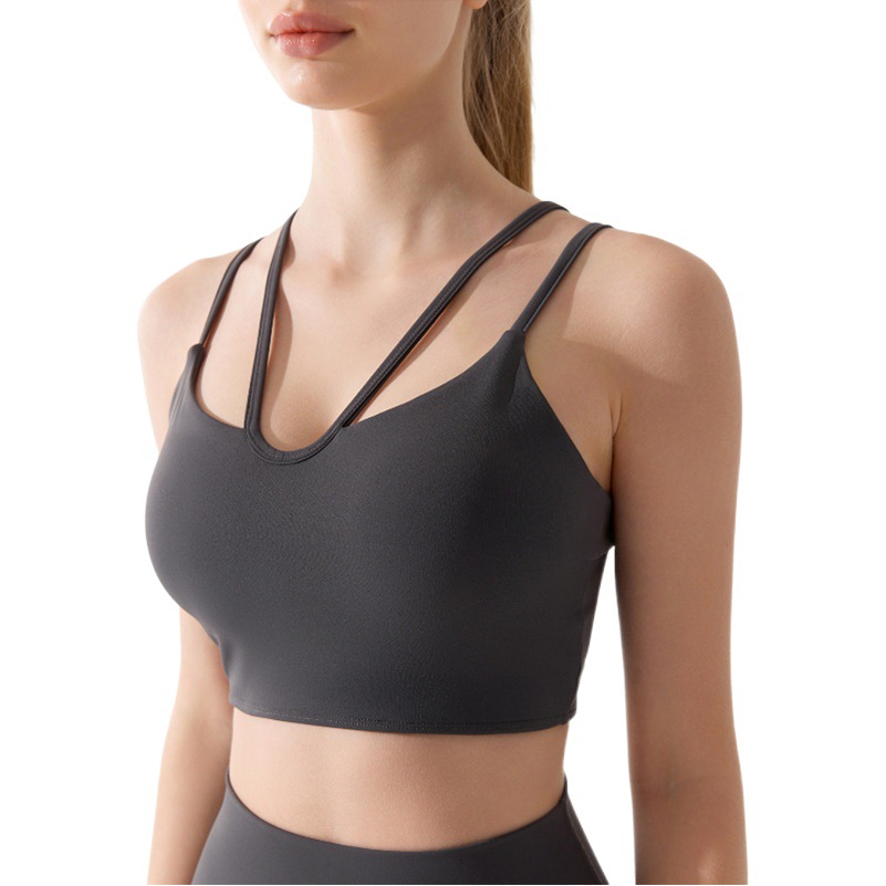 Naked Lycra Sports Underwear Spring and Summer Thin Belt Beautiful Back Running Fitness Yoga Vest Belt Chest Pad Sling Bra