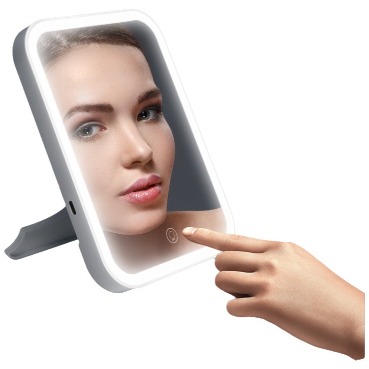 Led makeup mirror with light fill light dormitory desktop dressing mirror women's folding Internet famous portable small mirror