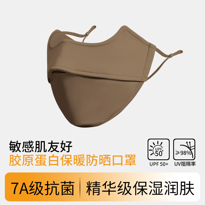 Picture of Sunscreen Mask Women's Sunshade Eye Angle Summer Riding Outdoor UV Protection Nylon Ice Silk Mask Black Men