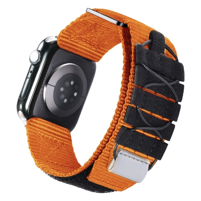 Suitable for Huawei Samsung Velcro Nylon Strap Buckle Smart Nylon Strap 20Mm22Mm Black Buckle Breathable