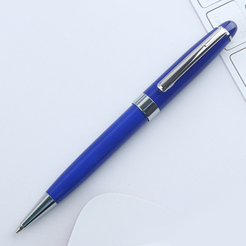 Picture of Advertising Gift Metal Ballpoint Pen Printing LOGO Rotating Ballpoint Pen Business Customized Neutral Metal Pen Wholesale