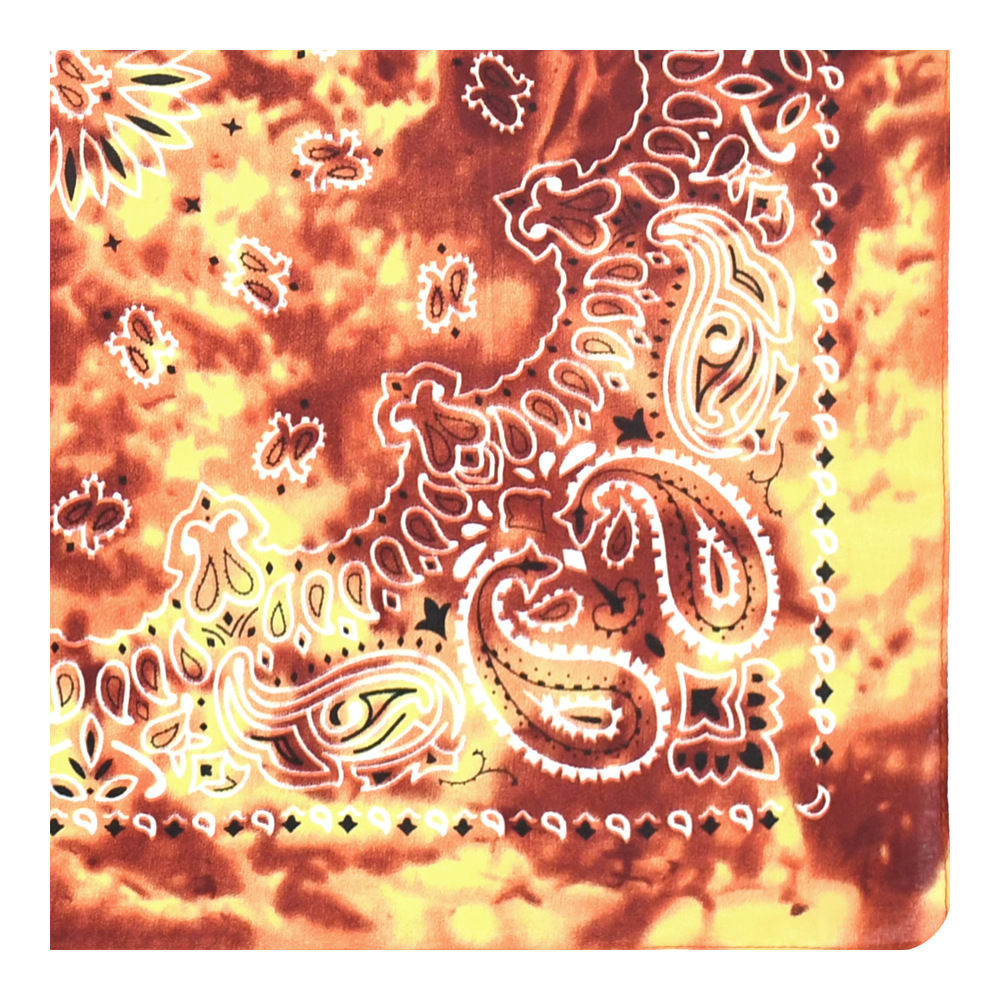 Picture of European and American cross-border all-match tie-dyed polyester melon seeds flower outdoor sports scarf ameikaji motorcycle all-match square scarf