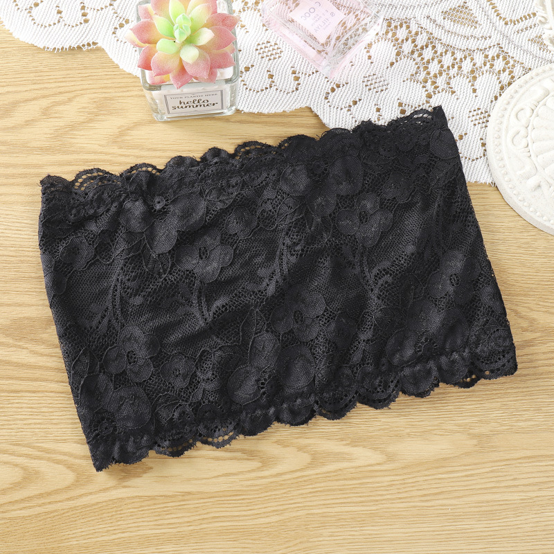 Picture of One-word Wai Lace Back Wrap Breast Strapless Cloth for Girls and Students No Steel Ring Base Sports Inner Wear Outer Wear Underwear for Women