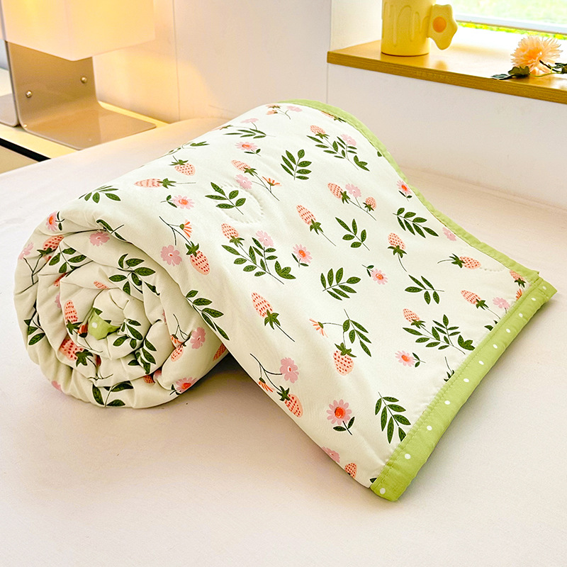Picture of 2025 New Non-pure Cotton Summer Cool Quilt Pure Cotton Cotton Air-conditioning Quilt Summer Quilt Summer Thin Quilt Core Machine Washable