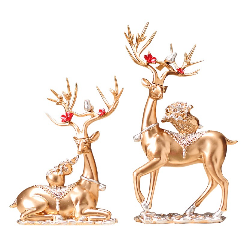 Deer Ornaments High-end Light Luxury Living Room Entrance TV Wine Cabinet Home Decorations Moving Gift Housewarming New Home Gift