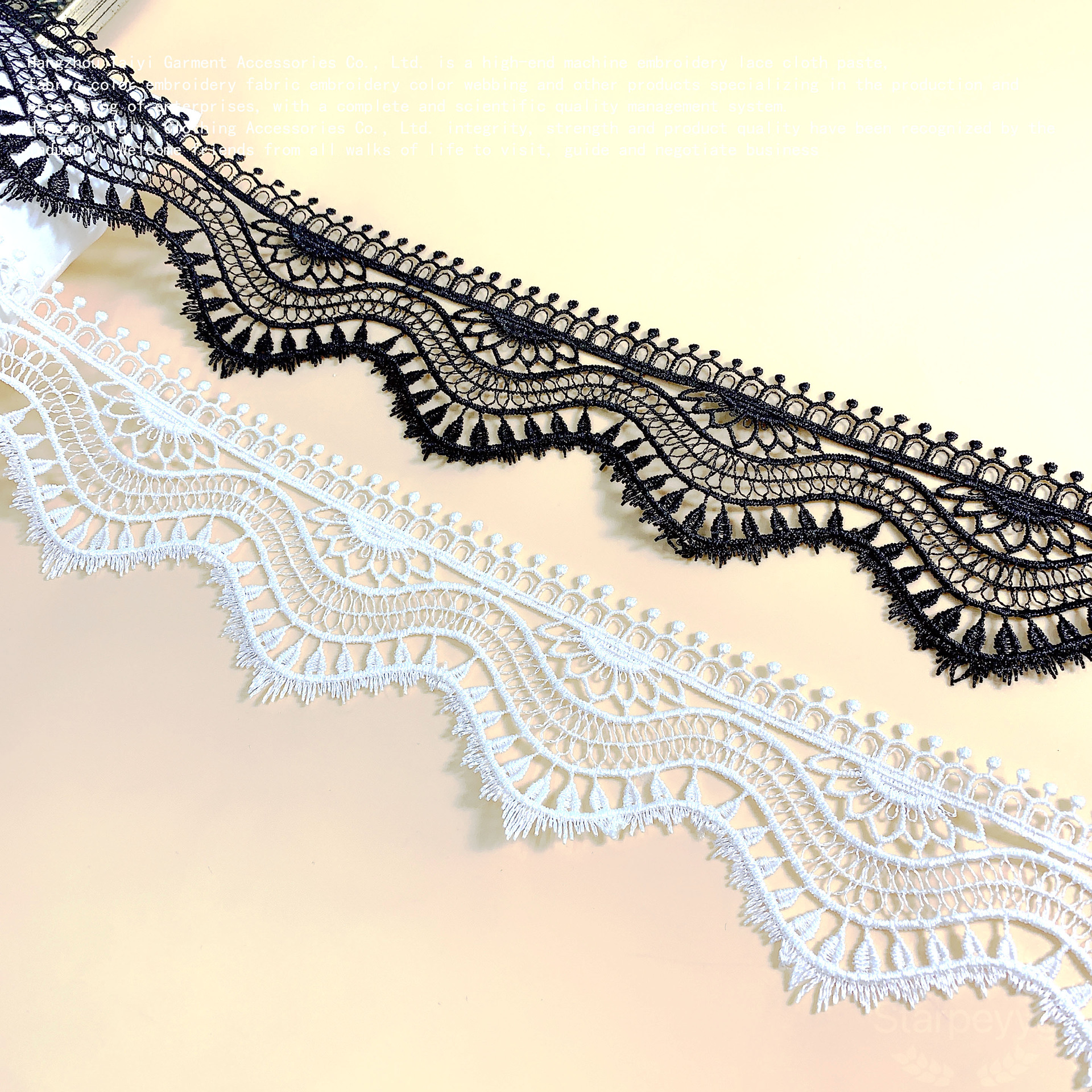 Good things polyester hollow polyester water soluble lace clothing accessories accessories eyelashes DIY unilateral wave bar code lace