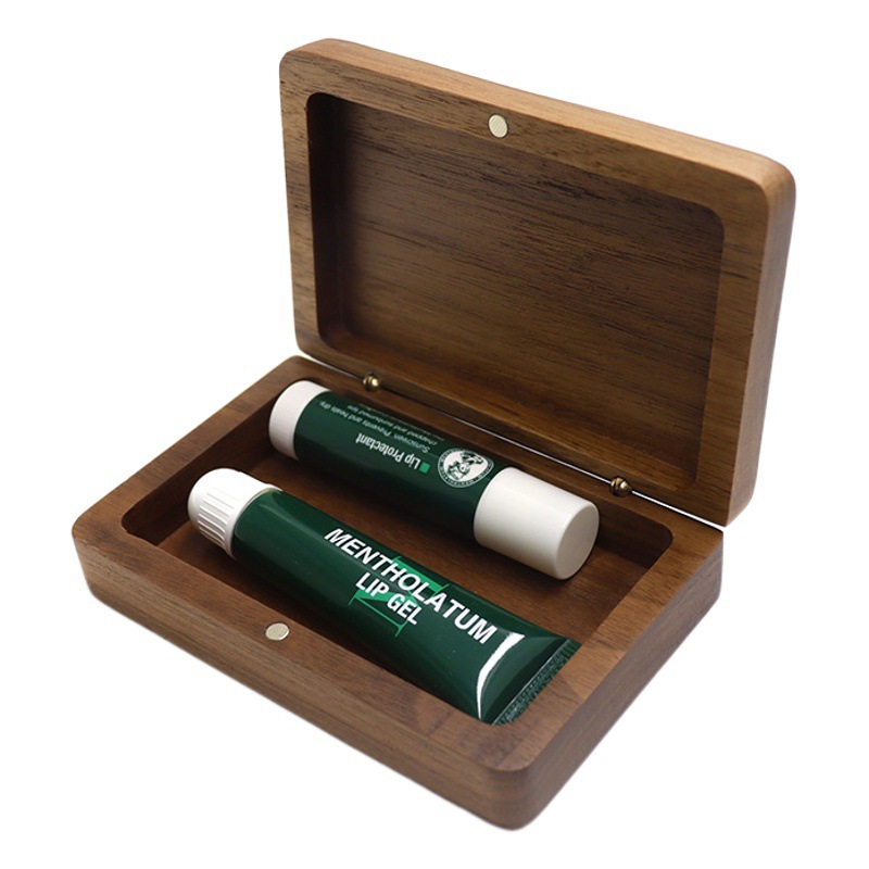 Portable Key Lipstick Sundries Storage Box Carry-on Membership Card Jewelry Packaging Gift Box Walnut Box