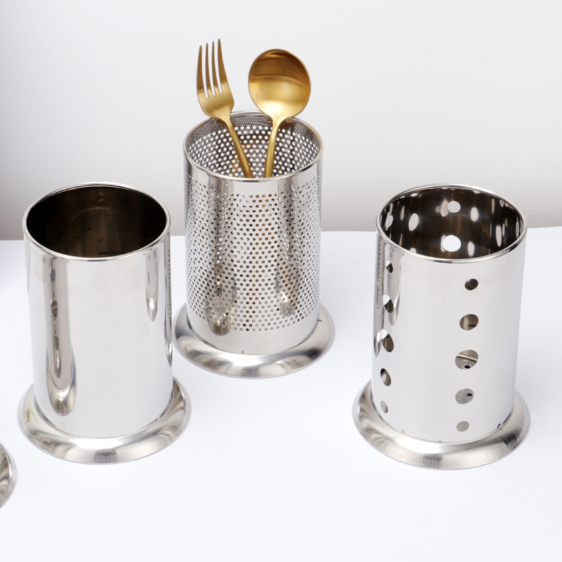 Wholesale 304 thickened stainless steel chopsticks holder chopsticks storage bucket draining chopsticks cage kitchen chopsticks holder chopsticks cage