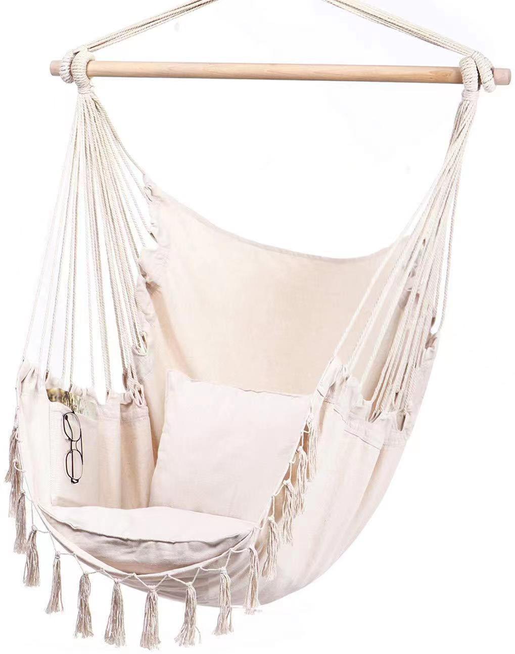 Picture of Amazon Courtyard Garden Outdoor Hammock Balcony Cotton Hanging Chair Leisure Student Swing Factory Wholesale Foreign Trade