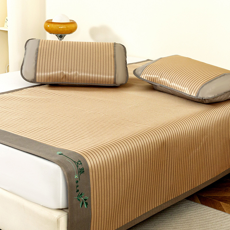 Picture of Class a Carbon Light Ice Silk Mat Student Dormitory Soft Mat Ice Rattan Mat Three-Piece Set Wholesale Antibacterial and Anti-Mite