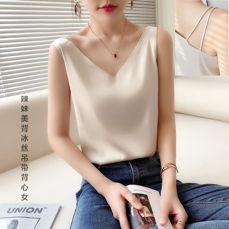 Picture of Cross-Border 2025 Summer New Plus-Size Women's Clothing White Base Layer Outerwear Inner Wear Women's Top Camisole