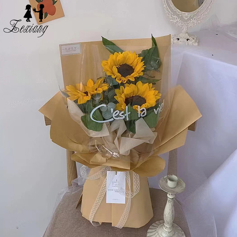 Picture of Zexiang solid color Kraft paper flower fruit gift box wrapping paper flower shop floral diy flower packaging material