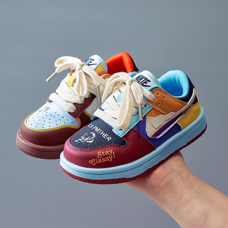 Spring 2025 New Children AB Casual Shoes Boys Soft Bottom Low-top Board Shoes Girls sneaker Student Shoes