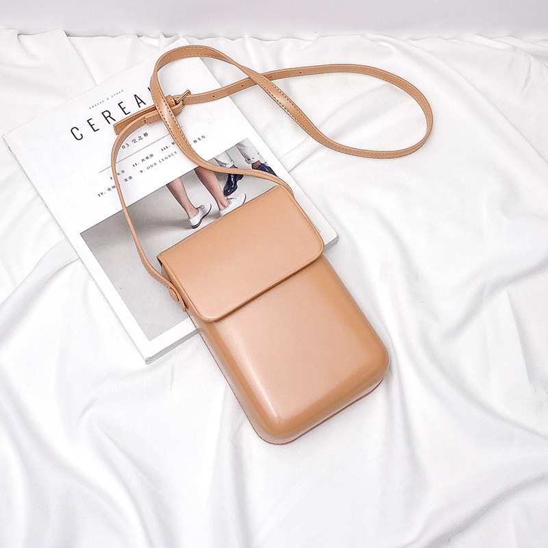 Picture of Vertical Korean and Japanese Style Coin Purse That Can Hold a Phone, Retro Unisex Neck-Hanging Mini Crossbody Bag, Small Vintage-Style Bag
