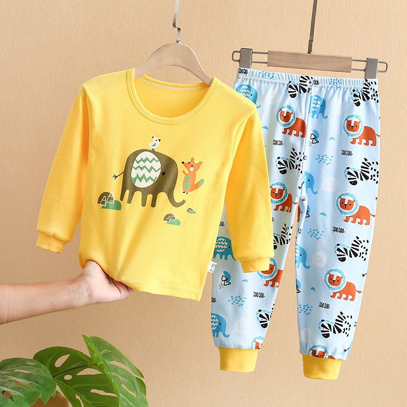 Picture of Children's underwear suit new boys and girls autumn and winter pajamas baby autumn clothes autumn pants home clothes children's clothing wholesale generation