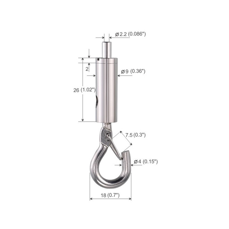 Picture of Wire rope hanging wire card wire hook hanging parts advertising metal safety hook hanging painting hook accessories hanging wire spring buckle