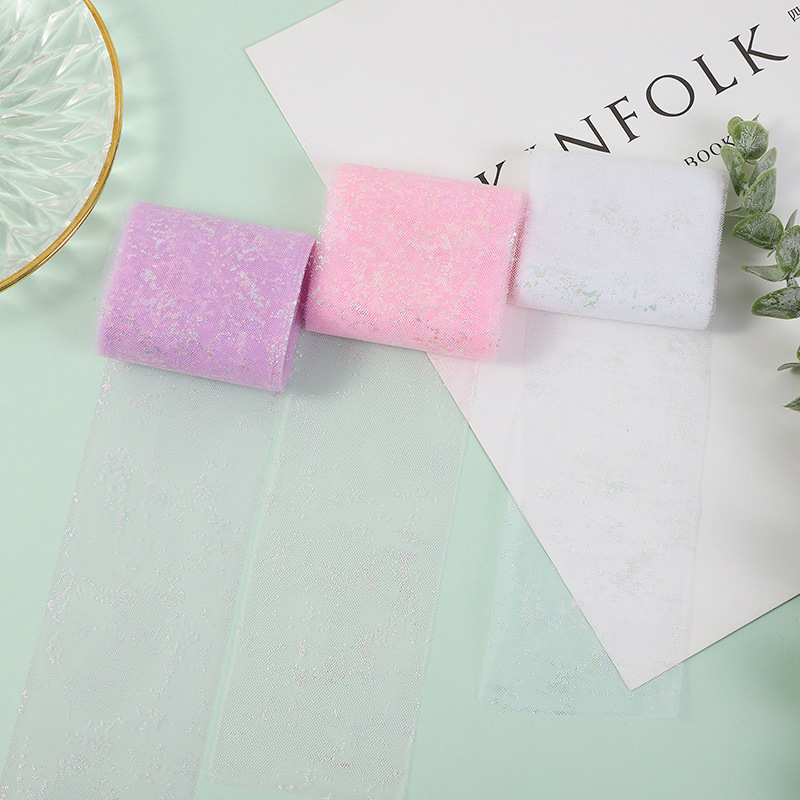 Cross-border direct supply 5 yards magic color map tulle roll DIY handmade hairpin bow clothing decoration accessories wholesale