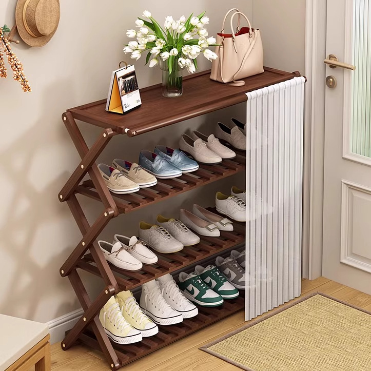 2025 new shoe rack installation free multi-layer space-saving dust-proof shoe cabinet dormitory simple storage artifact at home door