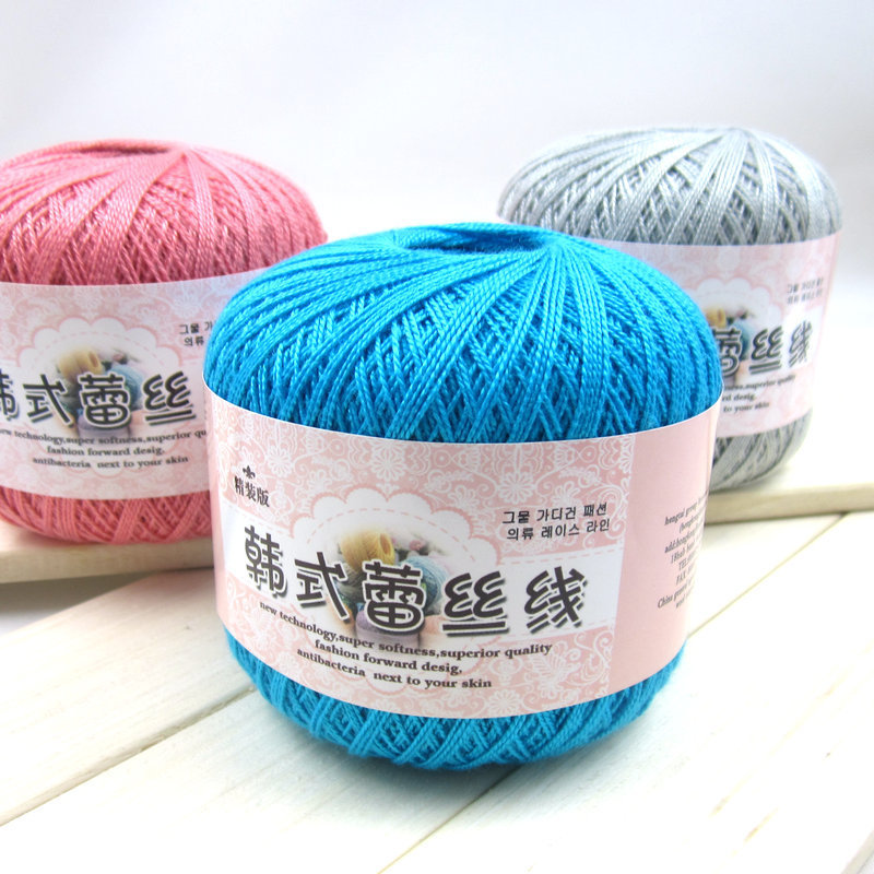 No. 8 lace cotton mercerized cotton crochet line DIY bag sweater hand-knitted wool sewing wholesale