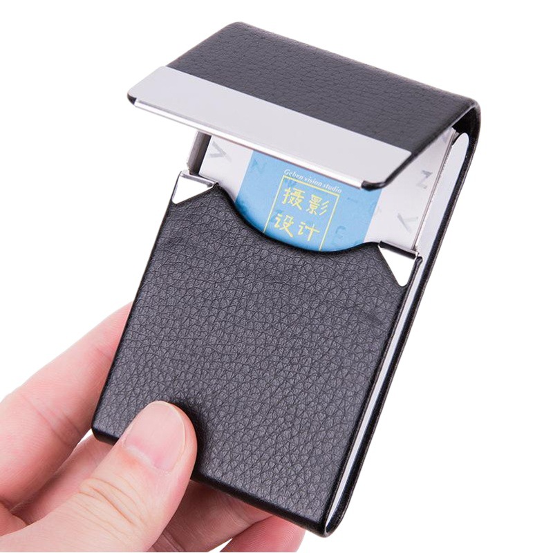 Direct selling commercial banking enterprise creative gifts stainless steel office business card holder promotional metal business card case