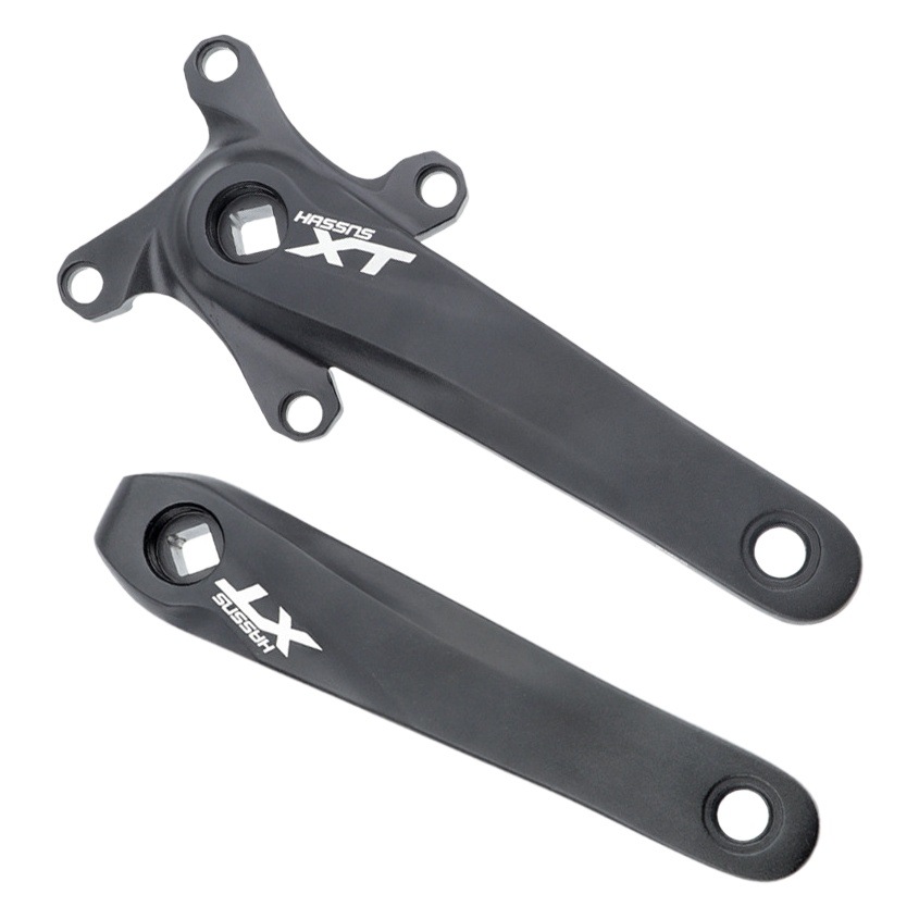 HASSNS XT mountain bike square hole crank positive and negative teeth 104BCD modified single disc disc 9/10/11 speed