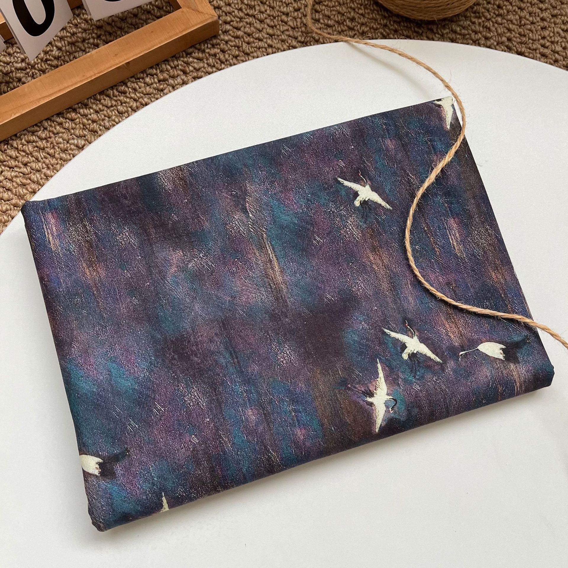 Spotted Crane Cotton Twenty Cotton and Linen Fabric Digital Printing Children's Clothing Shirt Hanfu New Chinese Clothing Fabric