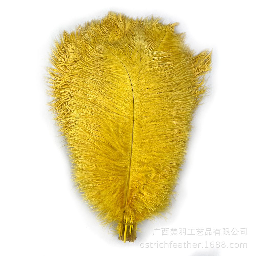 Picture of 35-40cm Ostrich Feather Wholesale Manufacturer Spot Wedding Decoration Feather DIY Crafts Stage Clothing Ostrich Feather
