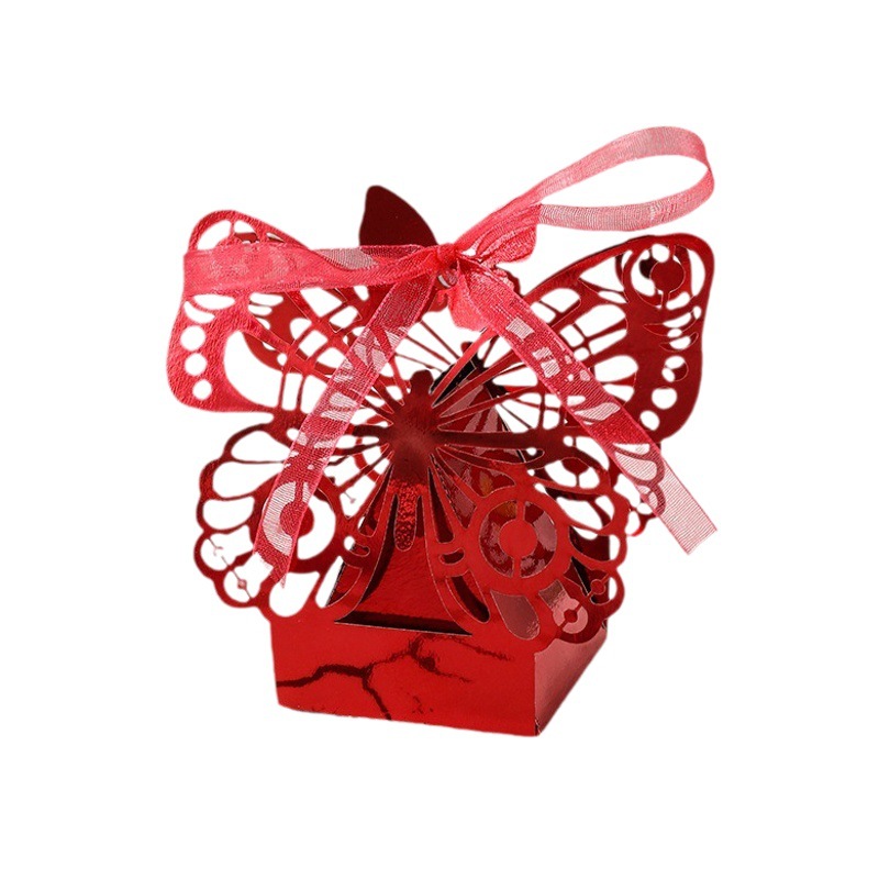 New Spring Creative Ferrero Box Wedding Laser Hollow Candy Box Chocolate Packaging Box Wedding Butterfly Happy