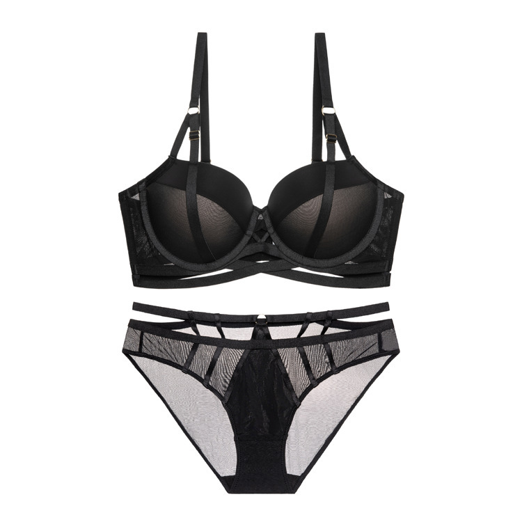 Picture of Push up bra suit thin side-closed women's Big Sexy pure want to strap small chest special bra underwear suit