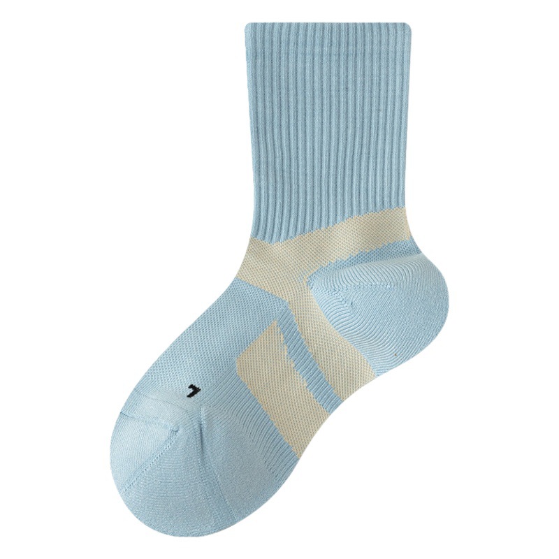 Professional Sports Socks for Women Towel Bottom Combed Cotton Mid-Calf Socks Running Yoga Sweat-Absorbent and Deodorant Long Socks Wholesale